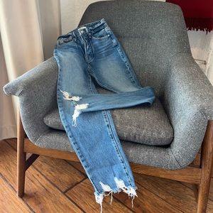 Good American “Good Boy Chewed Hem” jeans